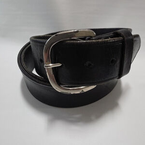 Cabelas Genuine Leather Belt Mens 44 Black